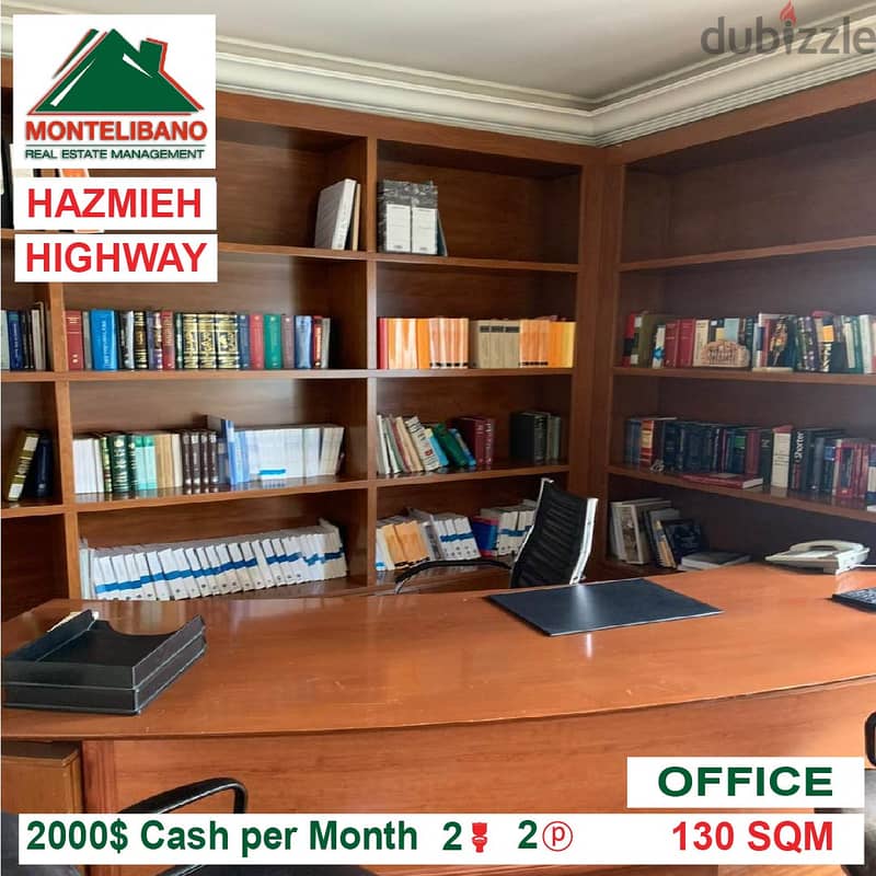 2000$!! Prime Location Office for rent located in Highway Hazmieh 1