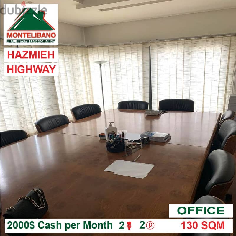 2000$!! Prime Location Office for rent located in Highway Hazmieh 2