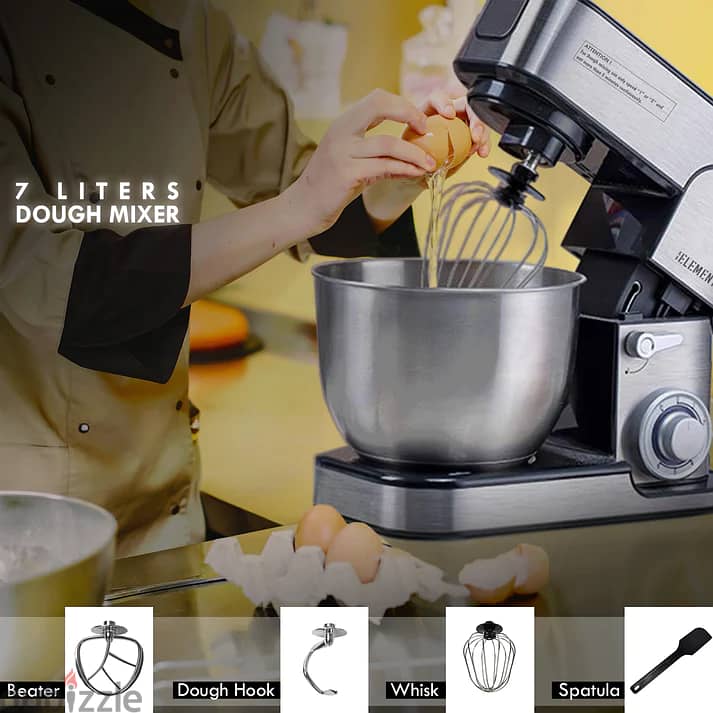 KB ELEMENTS 3 IN 1 KITCHEN STAINLESS STEEL MIXER 8.5 LITERS 10