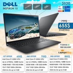 Dell Inspiron 15 3520 Core i7-1255u Iris Xe 120hz 15.6" Laptop Offers 0