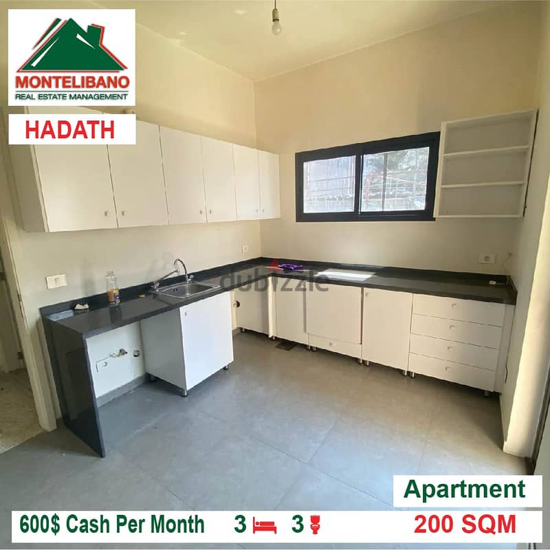 600$!! Open View Apartment for rent located in Hadath 3