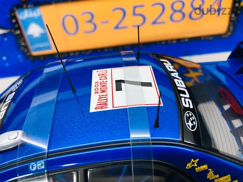 1/18 diecast Autoart Subaru Impreza WRC Solberg 2003 Rally Monte Carlo 9