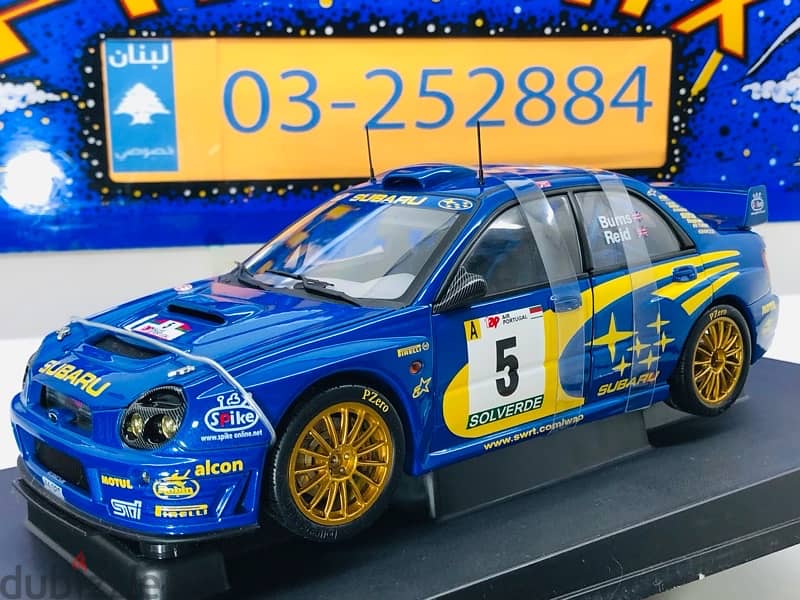 1/18 diecast Autoart 80191 Subaru Impreza 2001 Burns #5 Portugal 10