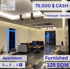 Apartment For Sale Located In  Hosrayel شقة للبيع في عمشيت حصرايل