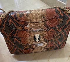 Bvlgari Snake Leather Bag New Condition Perfect Quality