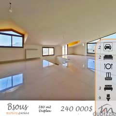 Bsous | Brand New 280m² Duplex | Terrace | Balcony | View | 2 Parking 0