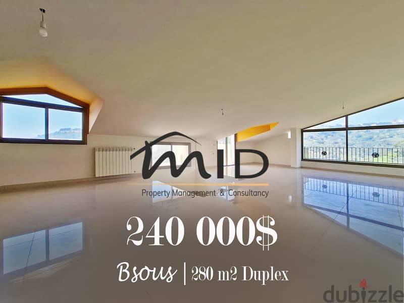 Bsous | Brand New 280m² Duplex | Terrace | Balcony | View | 2 Parking 1