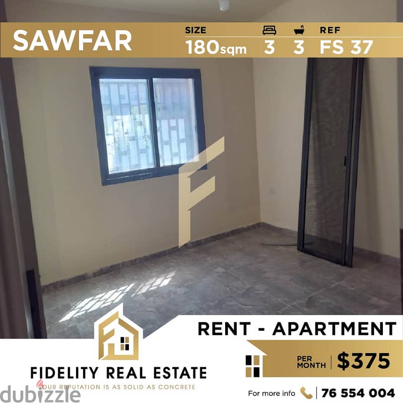 Apartment for rent in Sawfar FS37 0