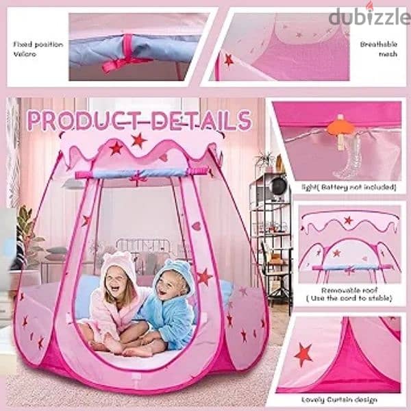 german store kids princess tent with balls 1