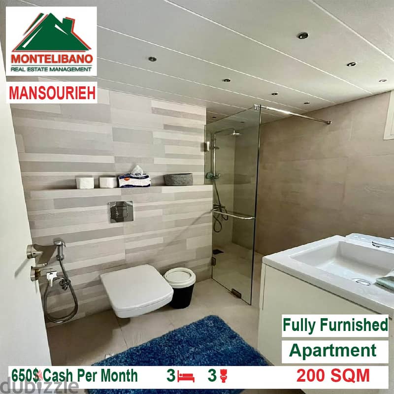 650$!! Fully Furnished Apartment for rent located in Mansourieh 8