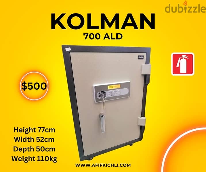 Kolman Safe Box all Sizes New! 5