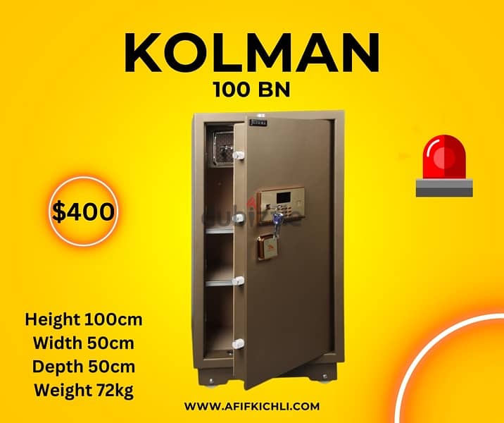 Kolman Safe Box all Sizes New! 7