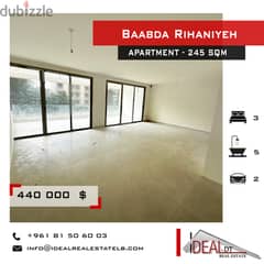 Apartment for sale in Baabda Rihaniyeh 245 sqm ref#ms8234 0