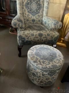 bergere chair with buff