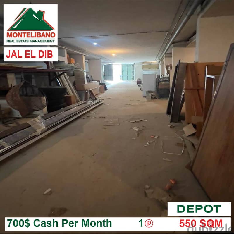 700$!! Depot for rent located in Jal El Dib 0