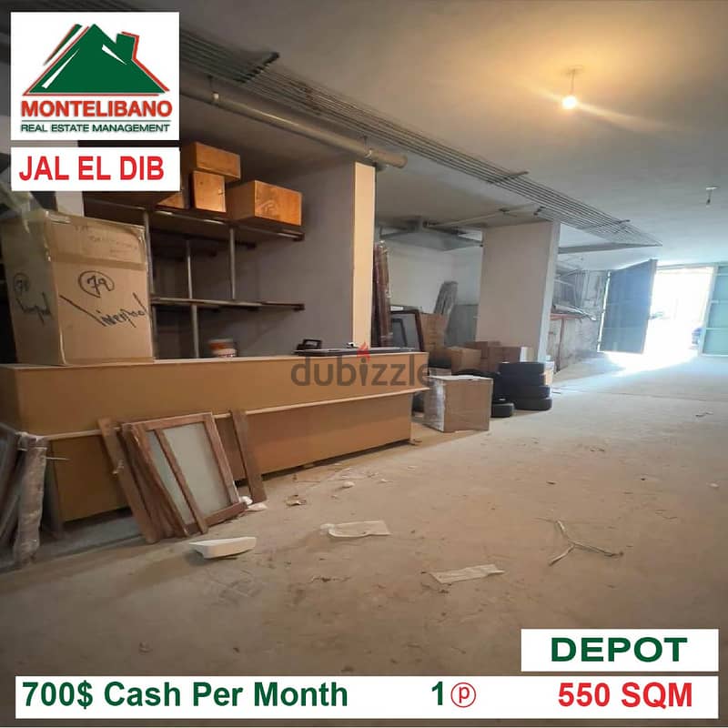 700$!! Depot for rent located in Jal El Dib 2
