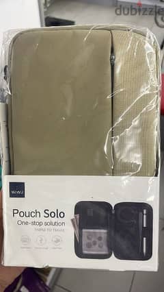 Wiwu pouch solo beige original and New 0