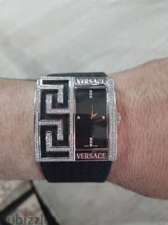 original diamond versace watch ساعه الماس فرزاتشي اصليه