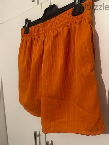 Orange Elastic Shorts 1