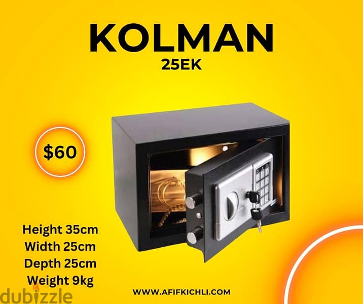 Kolman Safes All Sizes New! 10