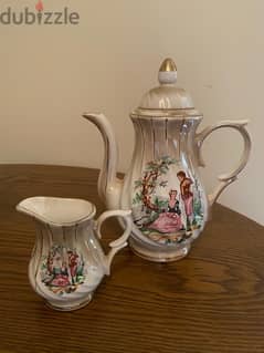 Vintage German Teapot & Creamer/Milk Jug - ابريق شاي الماني كلاسيكي 0