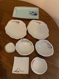 Sushi Japanese Set Plates - صحون سوشي ياباني