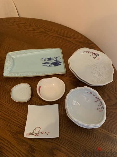 Sushi Japanese Set Plates - صحون سوشي ياباني 1