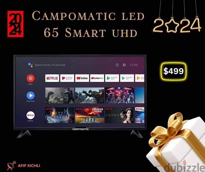 Campomatic LED 32-43-50-55-65-75 Smart 4K تلفزيون كفالة شركة 1