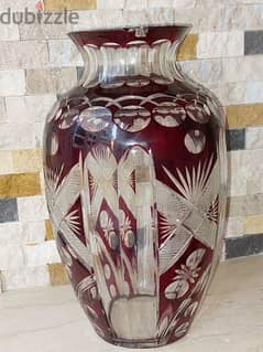 vase bohemian 27 cm with a little scratch