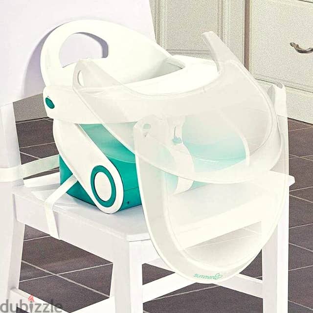 Baby Booster Seat, Foldable 3-Point Safety Feeding Chair 3