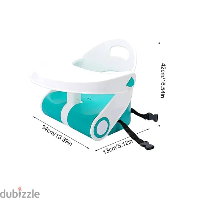 Baby Booster Seat, Foldable 3-Point Safety Feeding Chair 7