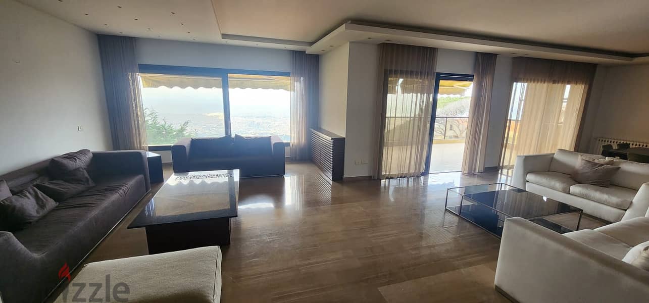 L15068-Spacious Apartment With Exceptional View for Rent In Beit Meri 1