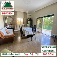550$!! Fully Furnished Apartment for rent located in Dbayeh