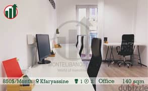 Office 140sqm for rent in Kfaryassine! 0