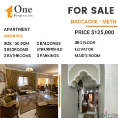 SPACIOUS Apartment for SALE,in NACCACHE / METN. 0