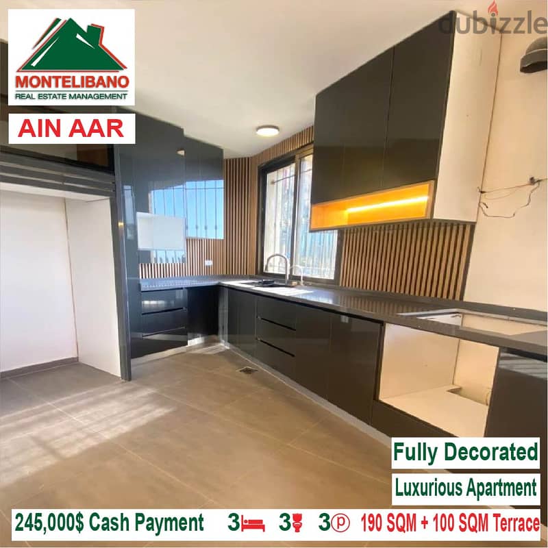245,000$ Cash Payment!! Luxurious Apartment for sale in Ain Aar!! 5