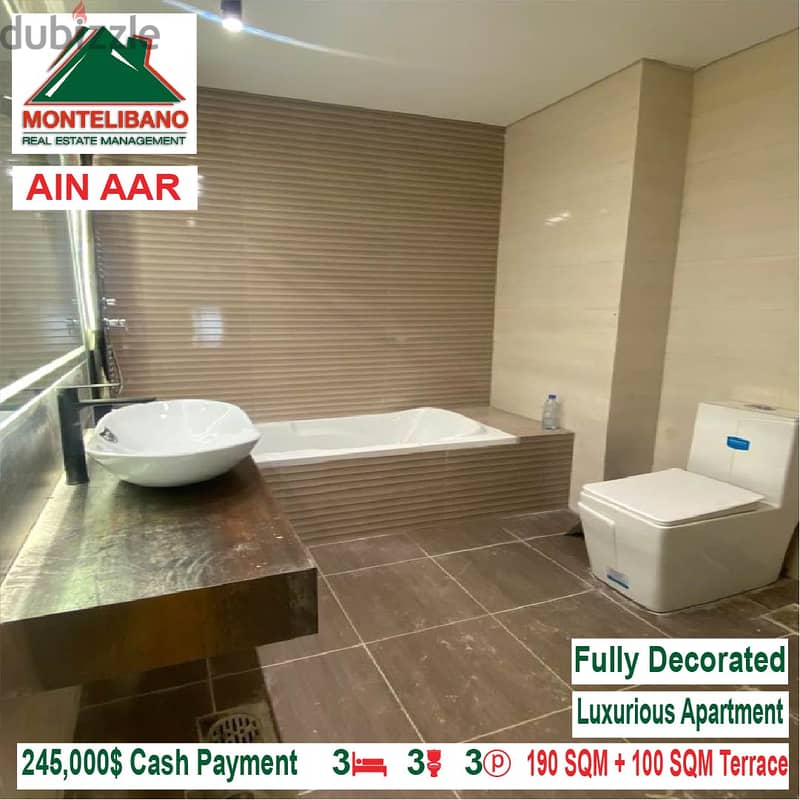 245,000$ Cash Payment!! Luxurious Apartment for sale in Ain Aar!! 6