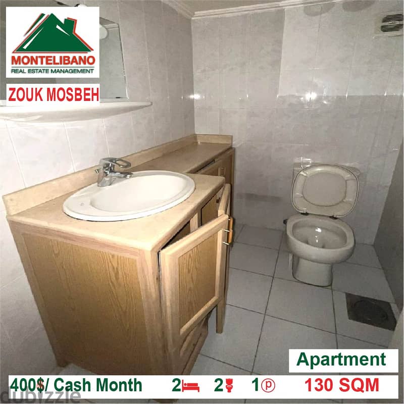 400$/Cash Month!! Apartment for rent in Zouk Mosbeh!! 4