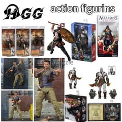 action figurins god of war uncharted resident evil assassin's creed 0