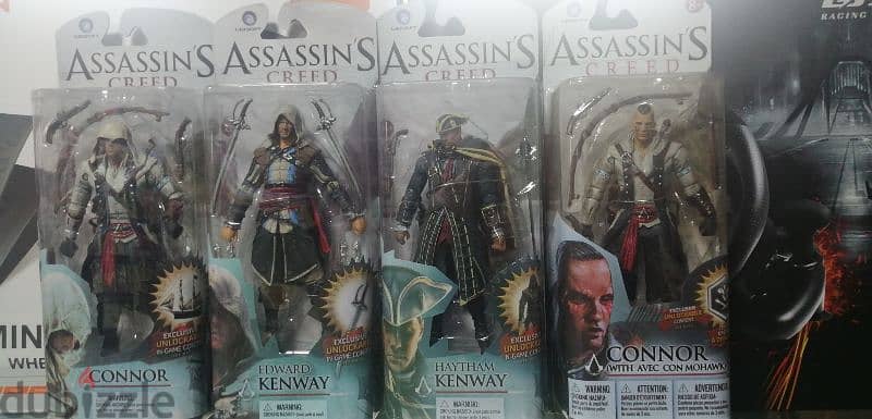 action figurins god of war uncharted resident evil assassin's creed 5