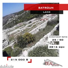 Land for sale in Batroun 2816 sqm ref#jh17310