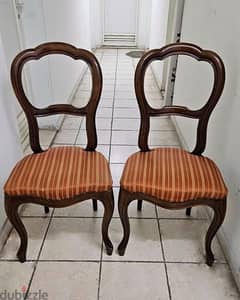 2 Antique light chairs