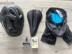 Helmet / Gel Seat / Phone Holder / Cycling Short With Gel Pads