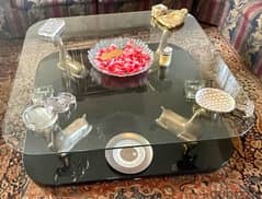 black table with glass top