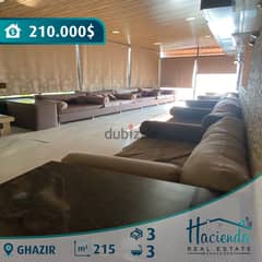 Huge Apartment For Sale In Ghazir شقة  للبيع في غزير