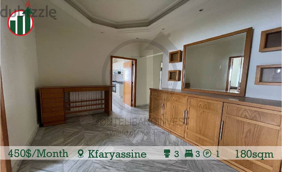 Semi Furnished Apartment for Rent in Kfaryassine! 6