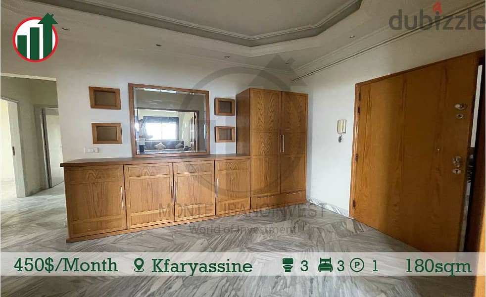 Semi Furnished Apartment for Rent in Kfaryassine! 7