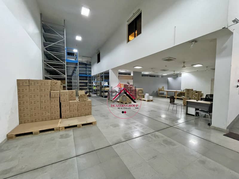 Fully Equipped Warehouse and Office for sale in Bir Hassan 2