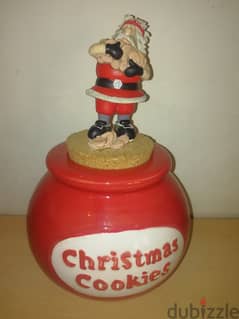 Christmas decoration porcelaine cookies jar 17*27cm