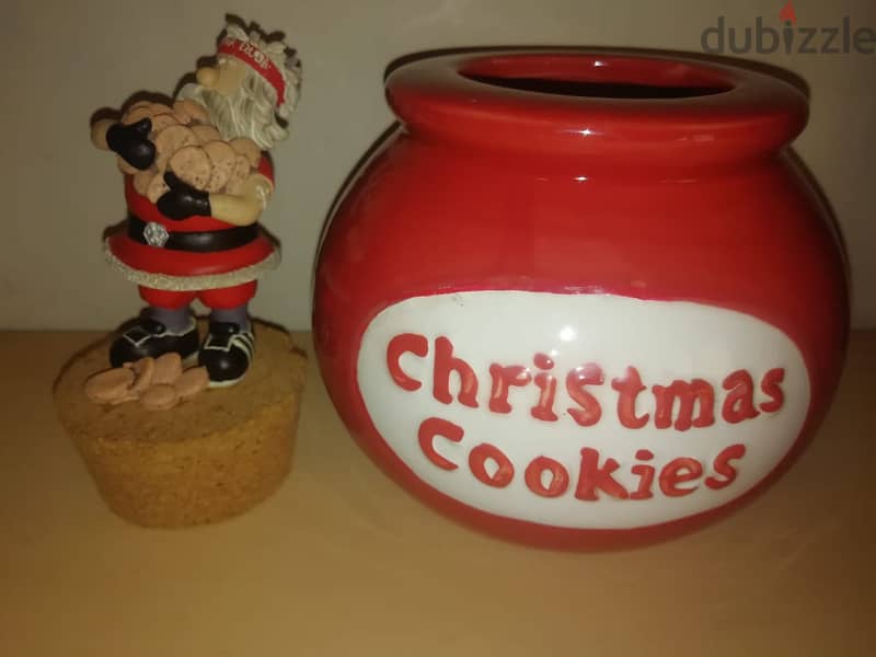 Christmas decoration porcelaine cookies jar 17*27cm 2